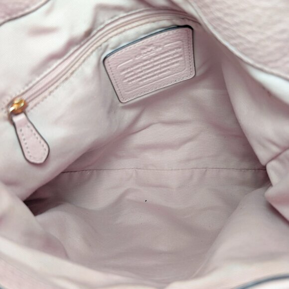 SOLD Coach Pink Pebbled Leather Madison Phoebe Hobo Shoulder Bag F35723 READ - Picture 10 of 12